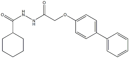 N'-[2-([1,1'-biphenyl]-4-yloxy)acetyl]cyclohexanecarbohydrazide,,结构式