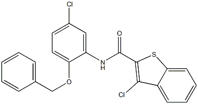 N-[2-(benzyloxy)-5-chlorophenyl]-3-chloro-1-benzothiophene-2-carboxamide Structure