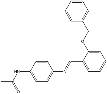 N-[4-({(E)-[2-(benzyloxy)phenyl]methylidene}amino)phenyl]acetamide Structure