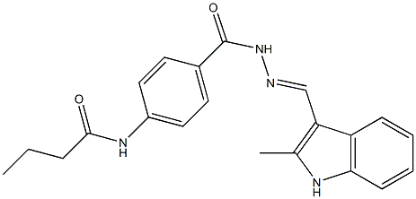 N-[4-({2-[(E)-(2-methyl-1H-indol-3-yl)methylidene]hydrazino}carbonyl)phenyl]butanamide