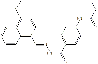 N-[4-({2-[(E)-(4-methoxy-1-naphthyl)methylidene]hydrazino}carbonyl)phenyl]propanamide