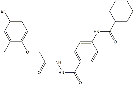 N-[4-({2-[2-(4-bromo-2-methylphenoxy)acetyl]hydrazino}carbonyl)phenyl]cyclohexanecarboxamide