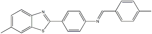  4-(6-methyl-1,3-benzothiazol-2-yl)-N-[(E)-(4-methylphenyl)methylidene]aniline