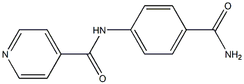 N-[4-(aminocarbonyl)phenyl]isonicotinamide 化学構造式