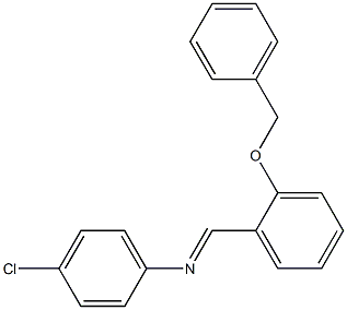 N-{(E)-[2-(benzyloxy)phenyl]methylidene}-N-(4-chlorophenyl)amine Structure