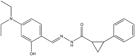 N'-{(E)-[4-(diethylamino)-2-hydroxyphenyl]methylidene}-2-phenylcyclopropanecarbohydrazide Struktur