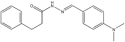 N'-{(E)-[4-(dimethylamino)phenyl]methylidene}-3-phenylpropanohydrazide 化学構造式