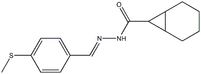  N'-{(E)-[4-(methylsulfanyl)phenyl]methylidene}bicyclo[4.1.0]heptane-7-carbohydrazide