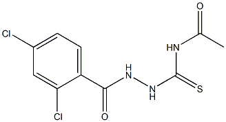 N-{[2-(2,4-dichlorobenzoyl)hydrazino]carbothioyl}acetamide Structure