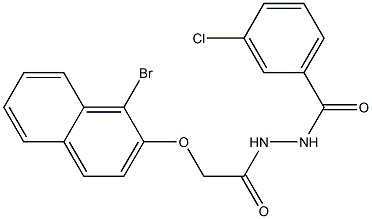 N'-{2-[(1-bromo-2-naphthyl)oxy]acetyl}-3-chlorobenzohydrazide