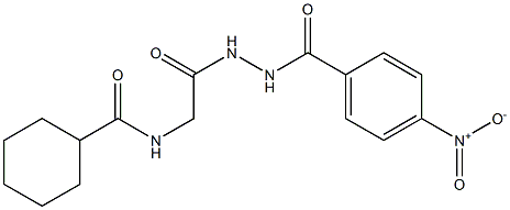 N-{2-[2-(4-nitrobenzoyl)hydrazino]-2-oxoethyl}cyclohexanecarboxamide Structure