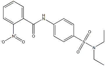 N-{4-[(diethylamino)sulfonyl]phenyl}-2-nitrobenzamide,,结构式