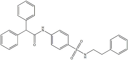 N-{4-[(phenethylamino)sulfonyl]phenyl}-2,2-diphenylacetamide Struktur