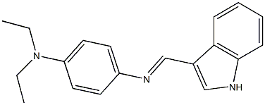 N-[4-(diethylamino)phenyl]-N-[(E)-1H-indol-3-ylmethylidene]amine Structure