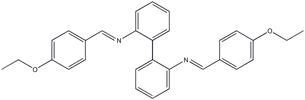 N-[(E)-(4-ethoxyphenyl)methylidene]-N-(2'-{[(E)-(4-ethoxyphenyl)methylidene]amino}[1,1'-biphenyl]-2-yl)amine Struktur