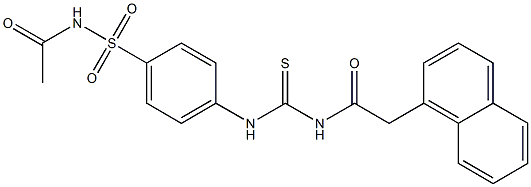 N-acetyl-4-[({[2-(1-naphthyl)acetyl]amino}carbothioyl)amino]benzenesulfonamide Structure