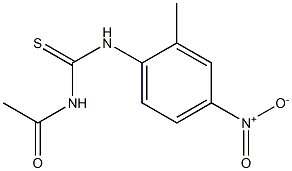 N-acetyl-N'-(2-methyl-4-nitrophenyl)thiourea Struktur