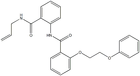 N-allyl-2-{[2-(2-phenoxyethoxy)benzoyl]amino}benzamide 化学構造式