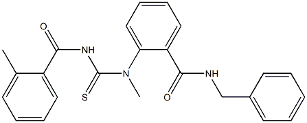 N-benzyl-2-(methyl{[(2-methylbenzoyl)amino]carbothioyl}amino)benzamide