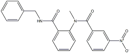 N-benzyl-2-[methyl(3-nitrobenzoyl)amino]benzamide Struktur