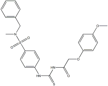 N-benzyl-4-[({[2-(4-methoxyphenoxy)acetyl]amino}carbothioyl)amino]-N-methylbenzenesulfonamide