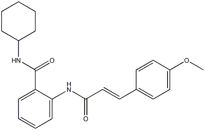 N-cyclohexyl-2-{[(E)-3-(4-methoxyphenyl)-2-propenoyl]amino}benzamide|