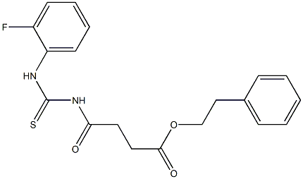 phenethyl 4-{[(2-fluoroanilino)carbothioyl]amino}-4-oxobutanoate Structure