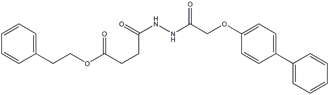 phenethyl 4-{2-[2-([1,1'-biphenyl]-4-yloxy)acetyl]hydrazino}-4-oxobutanoate