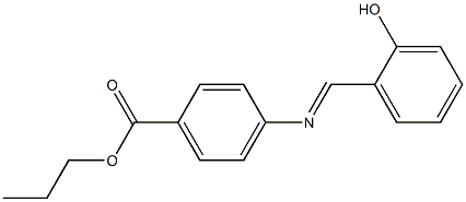 propyl 4-{[(E)-(2-hydroxyphenyl)methylidene]amino}benzoate 结构式