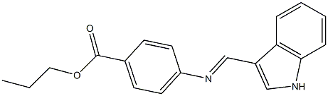 propyl 4-{[(E)-1H-indol-3-ylmethylidene]amino}benzoate 结构式
