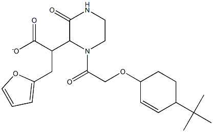 tetrahydro-2-furanylmethyl 2-(1-{2-[4-(tert-butyl)phenoxy]acetyl}-3-oxo-2-piperazinyl)acetate Structure