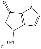 6-oxo-5,6-dihydro-4H-cyclopenta[b]thiophen-4-aminium chloride Struktur