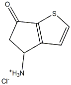 6-oxo-5,6-dihydro-4H-cyclopenta[b]thiophen-4-aminium chloride Structure