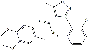  3-(2-chloro-6-fluorophenyl)-N-(3,4-dimethoxybenzyl)-5-methyl-4-isoxazolecarboxamide