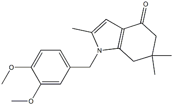 1-(3,4-dimethoxybenzyl)-2,6,6-trimethyl-1,5,6,7-tetrahydro-4H-indol-4-one Structure