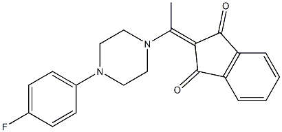 2-{1-[4-(4-fluorophenyl)piperazino]ethylidene}-1H-indene-1,3(2H)-dione