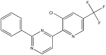 4-[3-chloro-5-(trifluoromethyl)-2-pyridinyl]-2-phenylpyrimidine 结构式