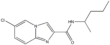 6-chloro-N-(1-methylbutyl)imidazo[1,2-a]pyridine-2-carboxamide Struktur