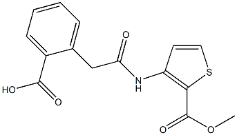 2-(2-{[2-(methoxycarbonyl)-3-thienyl]amino}-2-oxoethyl)benzenecarboxylic acid Structure