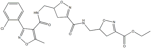  ethyl 5-{[({5-[({[3-(2-chlorophenyl)-5-methyl-4-isoxazolyl]carbonyl}amino)methyl]-4,5-dihydro-3-isoxazolyl}carbonyl)amino]methyl}-4,5-dihydro-3-isoxazolecarboxylate