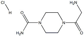 2-Amino-1-(4-carbamyol-piperazine-1-yl)-ethanone hydrochloride Structure