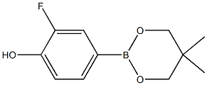 4-(5,5-Dimethyl-1,3,2-dioxaborinan-2-yl)-2-fluorophenol 结构式