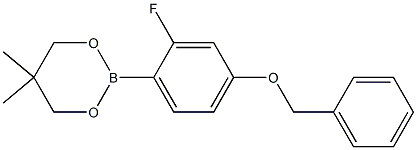 2-(4-Benzyloxy-2-fluorophenyl)-5,5-dimethyl-1,3,2-dioxaborinane,,结构式