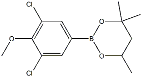 2-(3,5-Dichloro-4-methoxyphenyl)-4,4,6-trimethyl-1,3,2-dioxaborinane 化学構造式