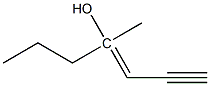 1-乙炔基-2-甲基戊烯-2-醇, , 结构式