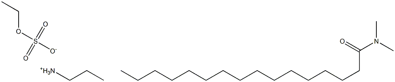 N,N-二甲基-N-十六酰胺基丙基季铵基乙硫酸酯, , 结构式
