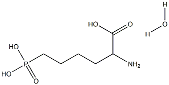 L(+)-2-AMINO-6-PHOSPHONOHEXANOIC ACID HYDRATE, 98%, 98% EE 化学構造式