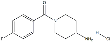 1-(4-fluorobenzoyl)piperidin-4-amine hydrochloride,,结构式