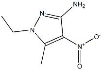 1-ethyl-5-methyl-4-nitro-1H-pyrazol-3-amine 化学構造式