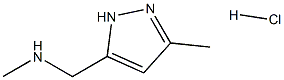 N-methyl-N-[(3-methyl-1H-pyrazol-5-yl)methyl]amine hydrochloride Structure